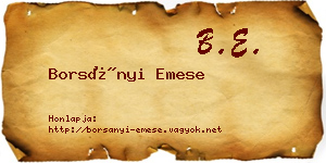 Borsányi Emese névjegykártya